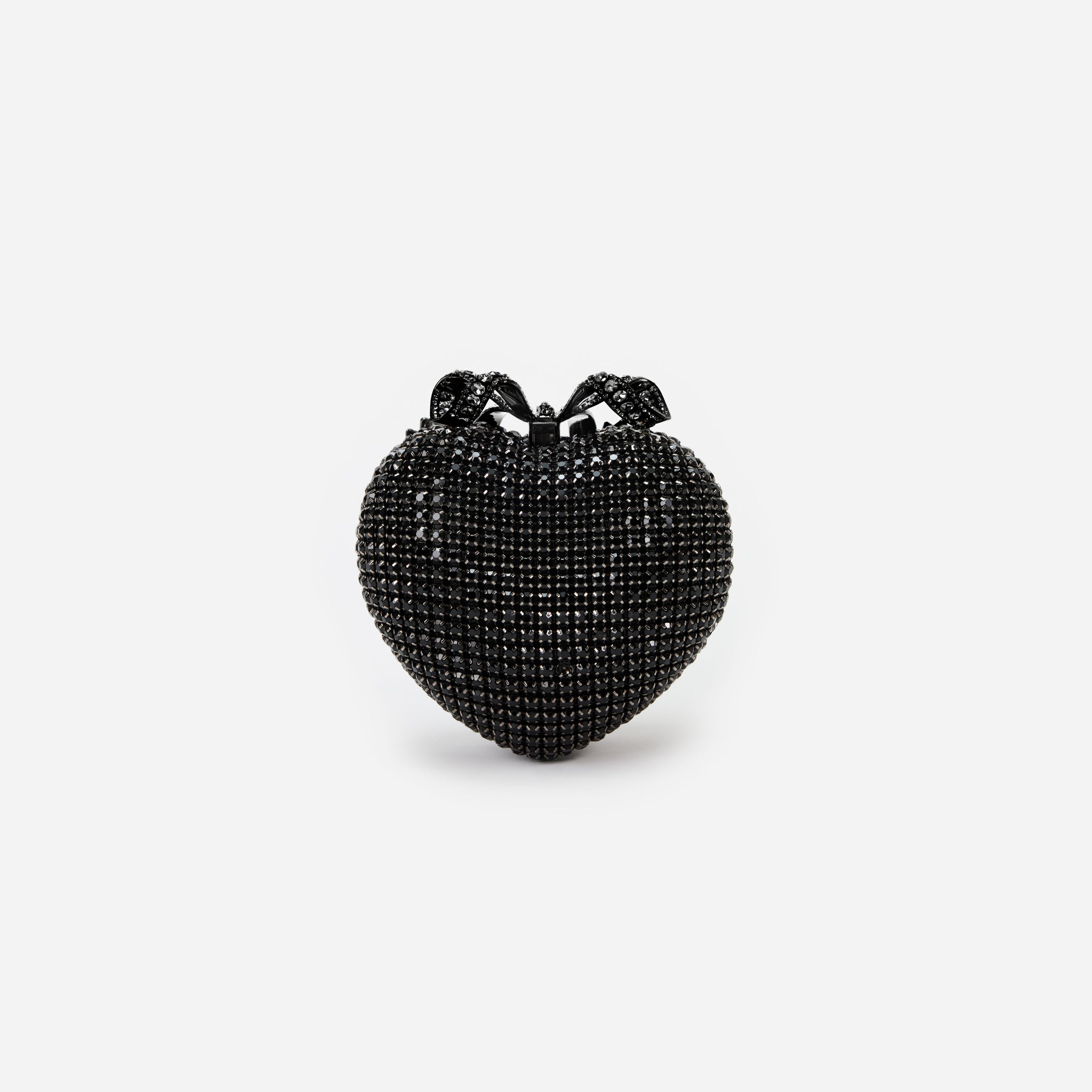 Black Crystal Heart Clutch