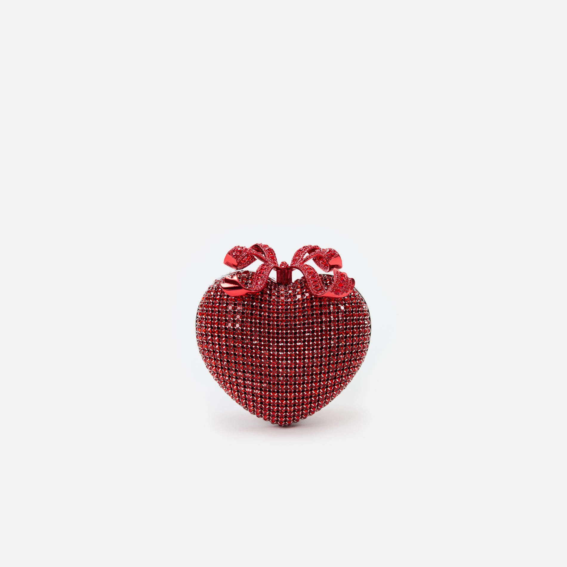 Red Crystal Heart Clutch