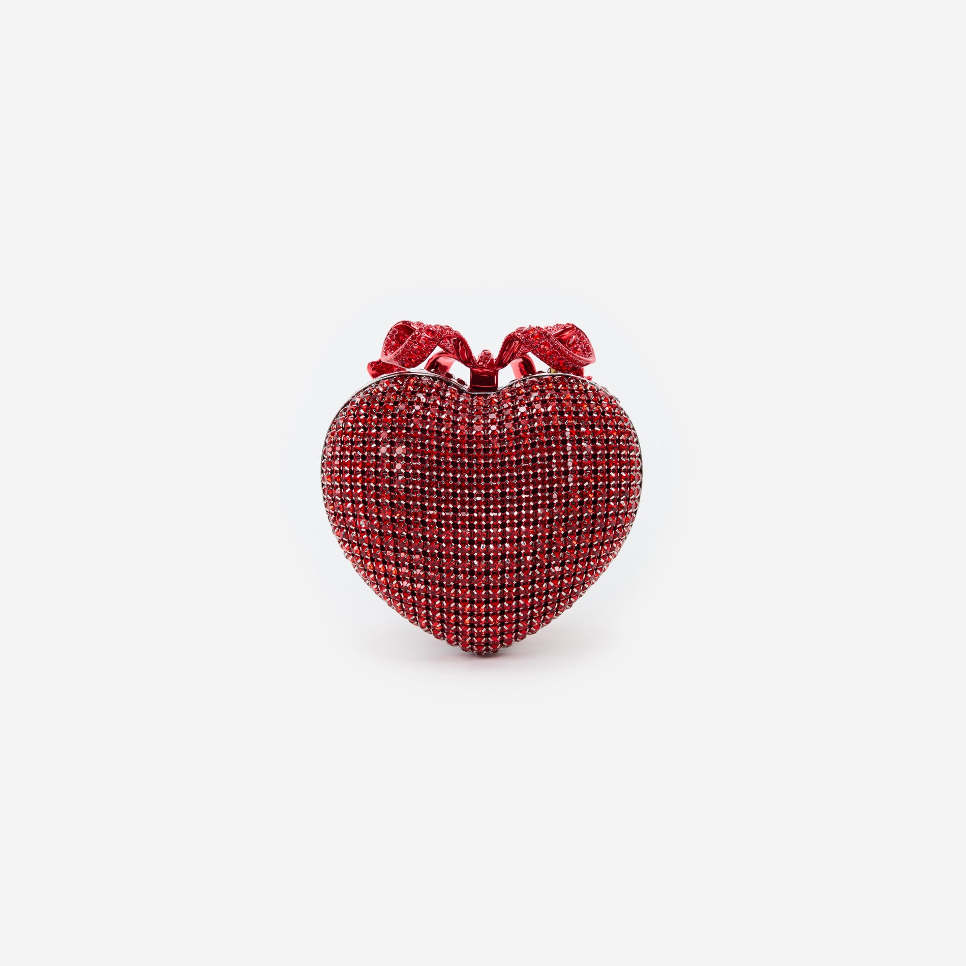 Red Crystal Heart Clutch