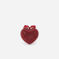 Red Crystal Heart Clutch