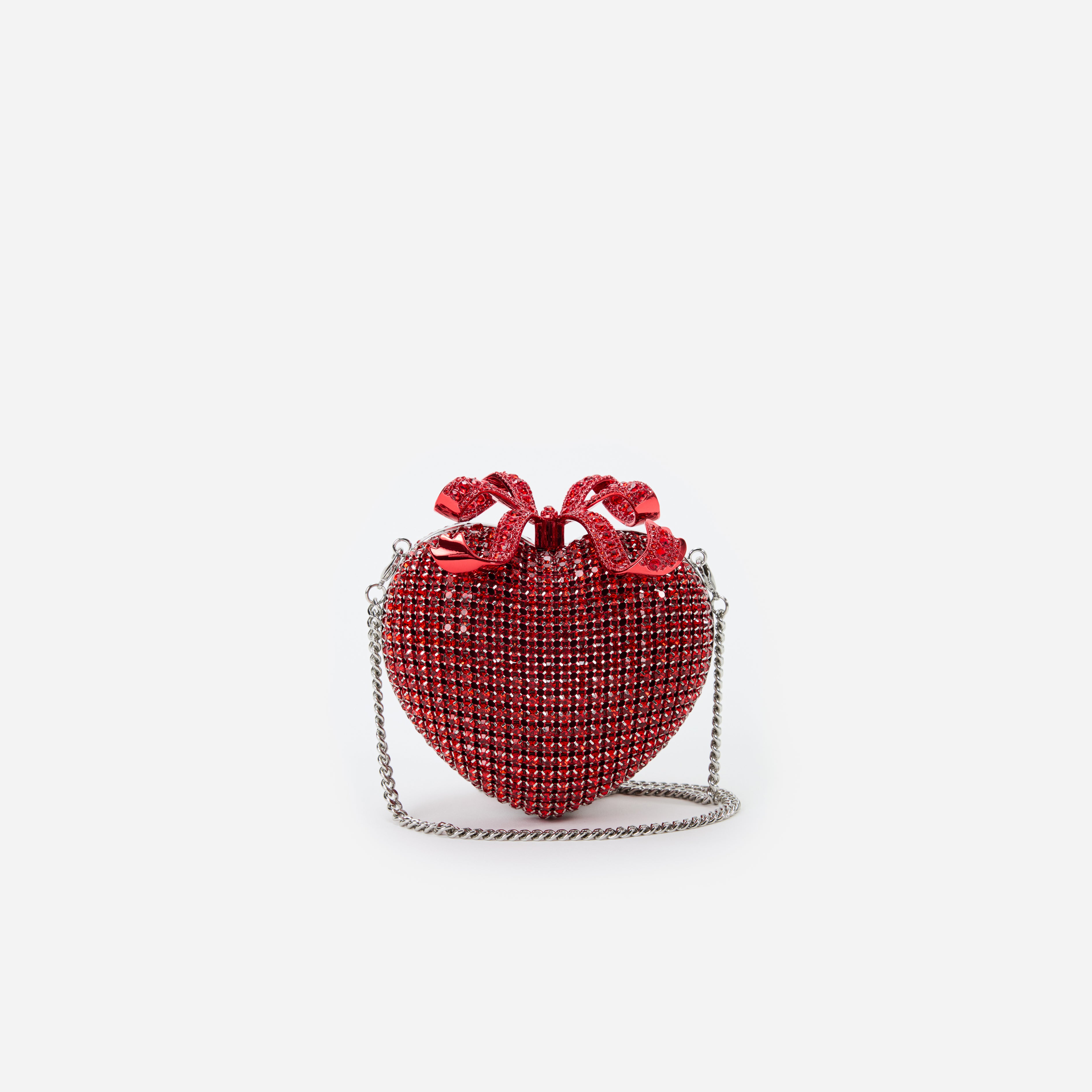 Red Crystal Heart Clutch