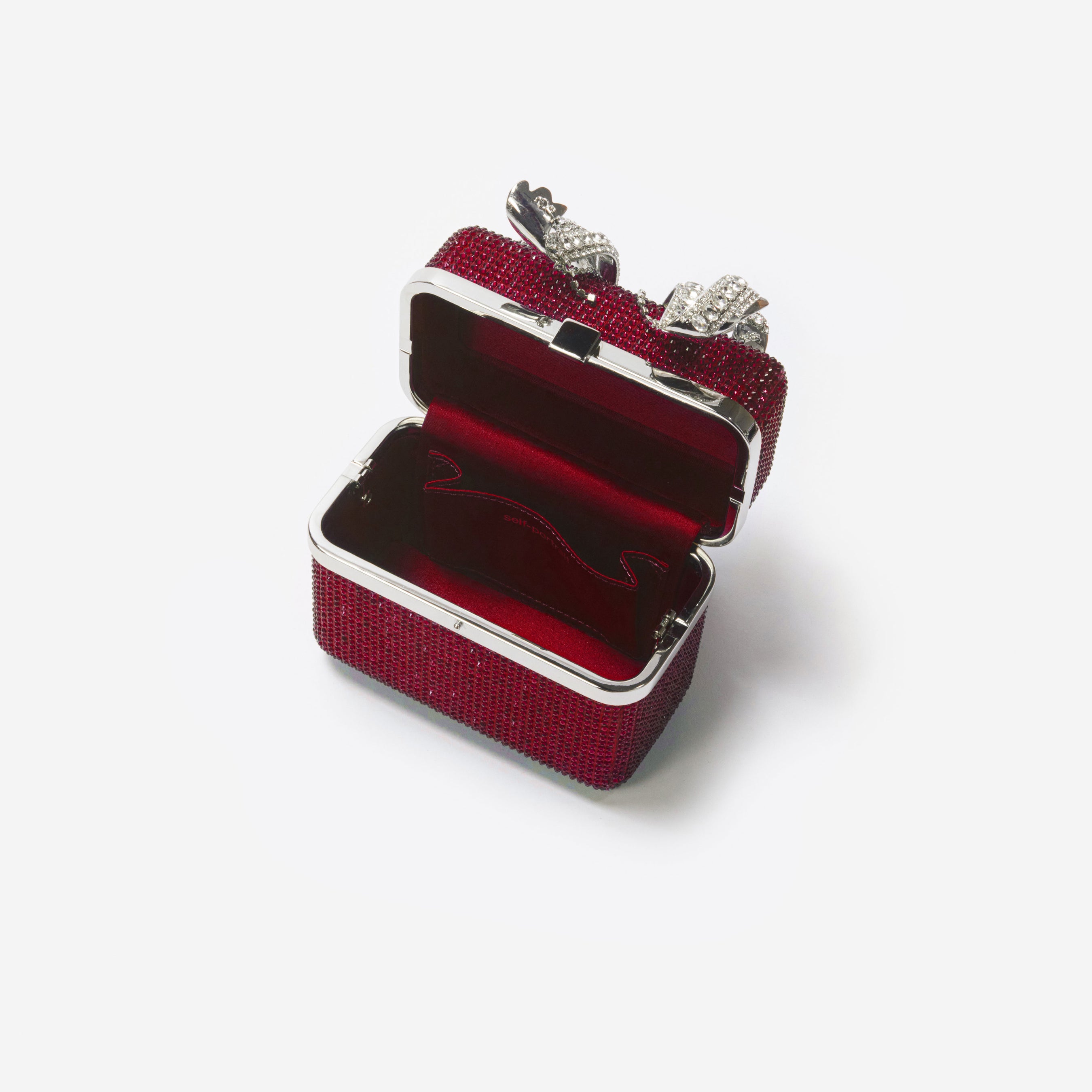 Burgundy Crystal Vanity Case