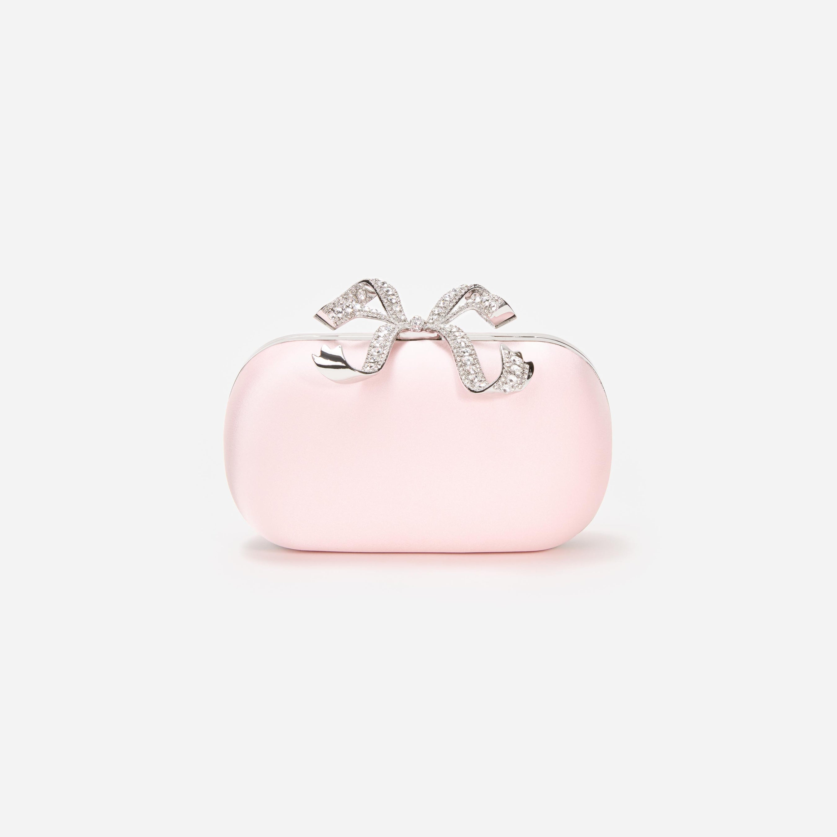 Pink Satin Clutch