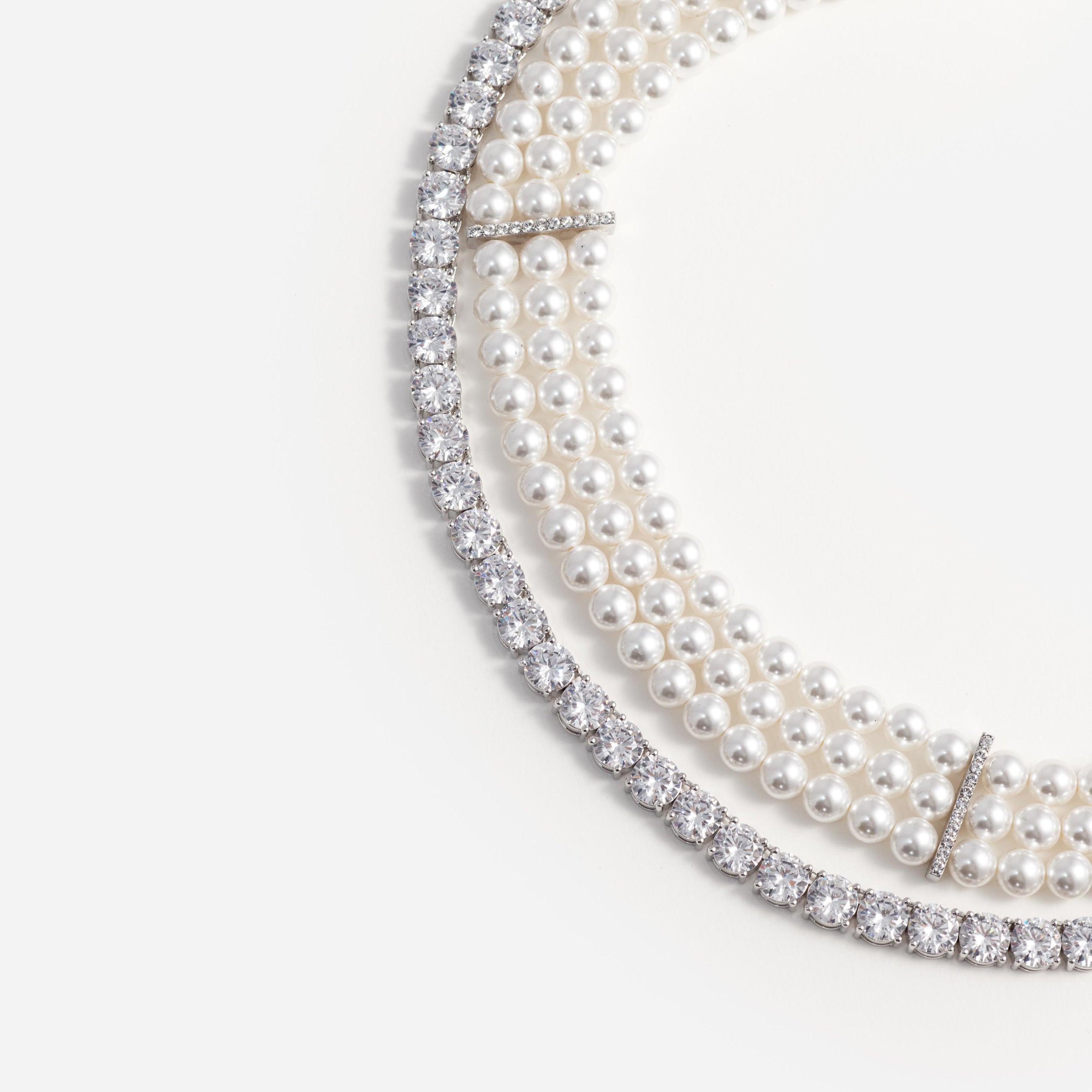 Pearl Diamante Necklace