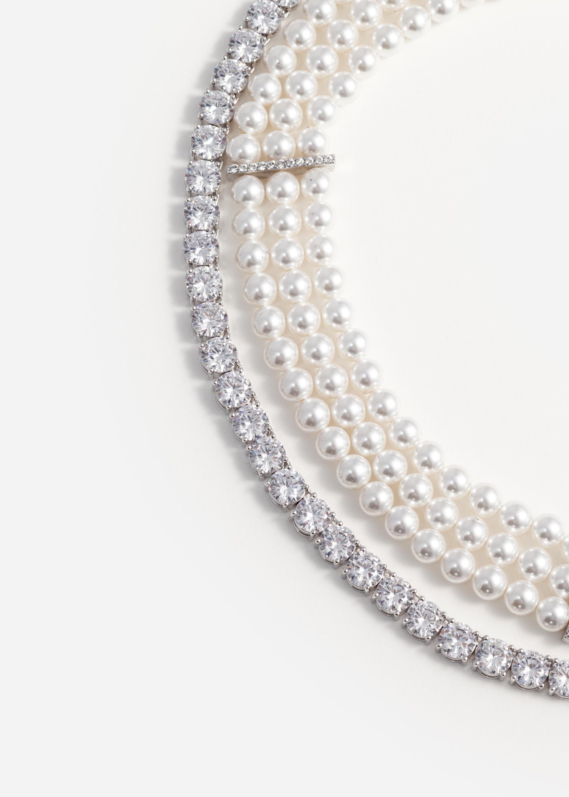 Pearl Diamante Necklace