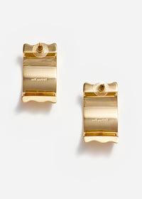 Gold Ridged Earrings