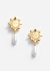 Gold Pearl Droplet Earrings