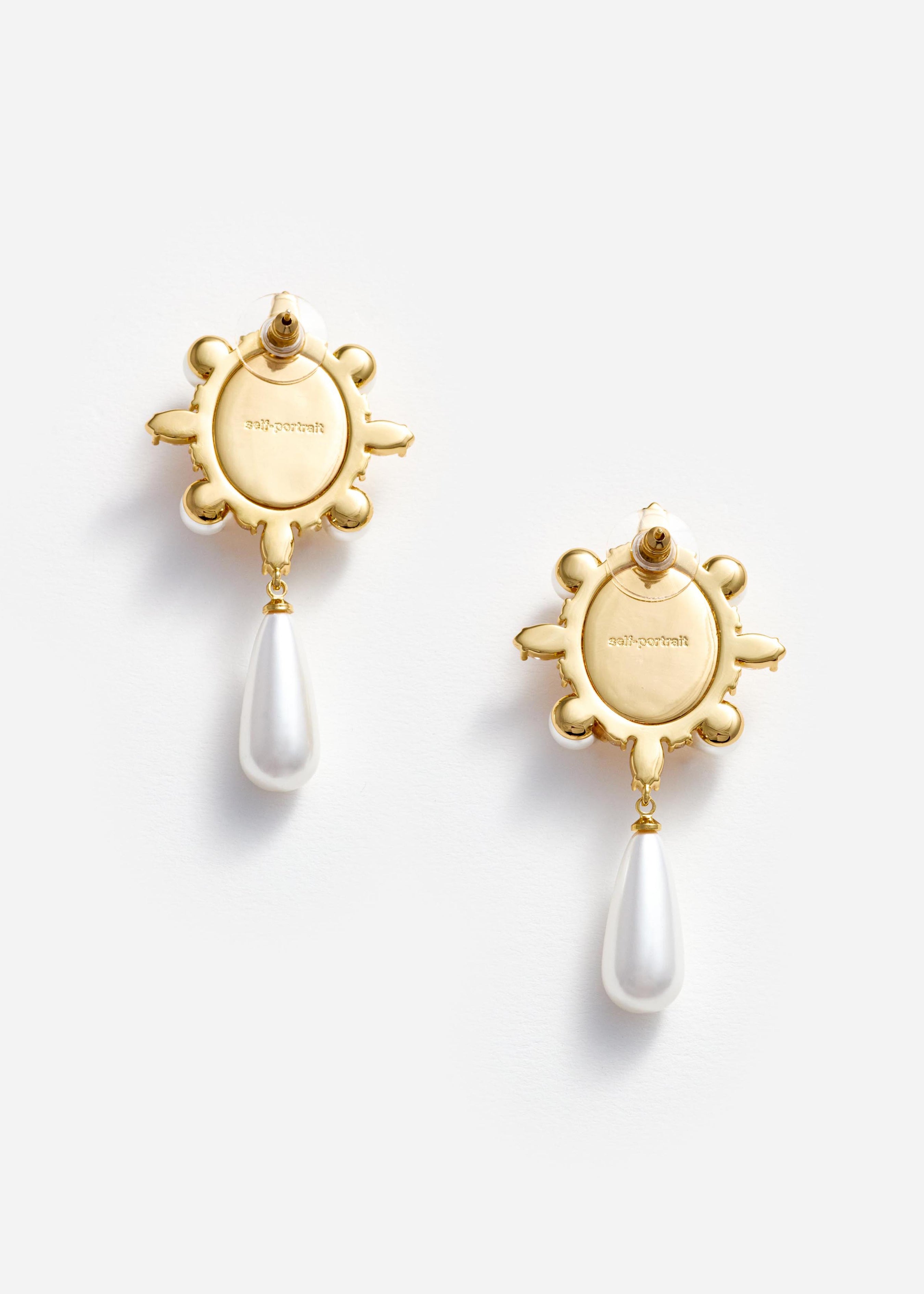 Gold Pearl Droplet Earrings