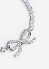 Diamante Bow Tennis Choker