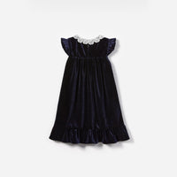 Navy Velvet Mini Dress