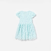 Blue Bow Lace Dress