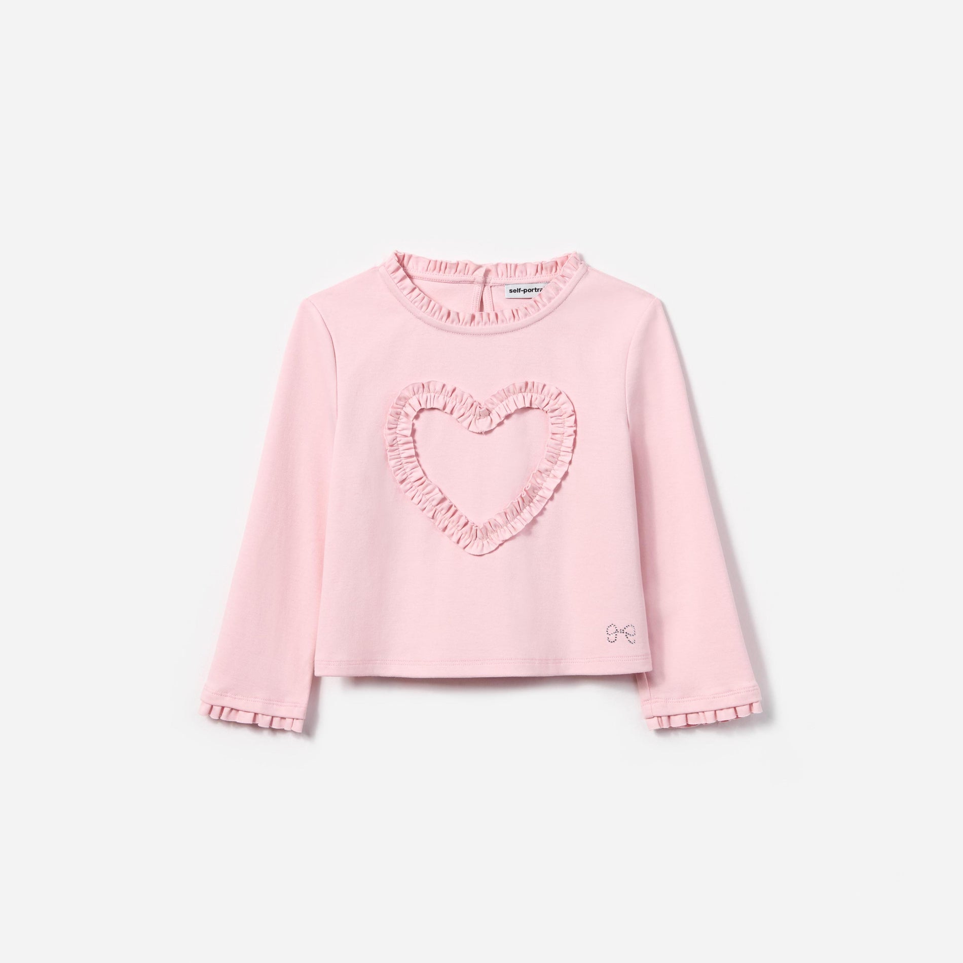 Pink Jersey Ruffle Heart Top