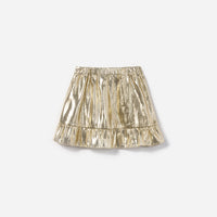 Gold Metallic Frill Skirt