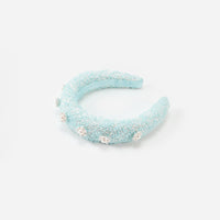 Mint Boucle 3D Flower Headband