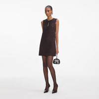 Black Boucle Mini Dress