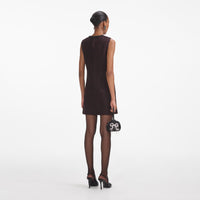 Black Boucle Mini Dress