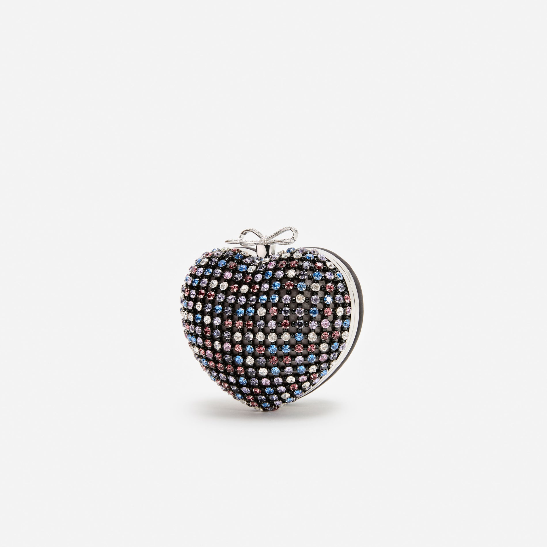 Multi Crystal Heart Clutch