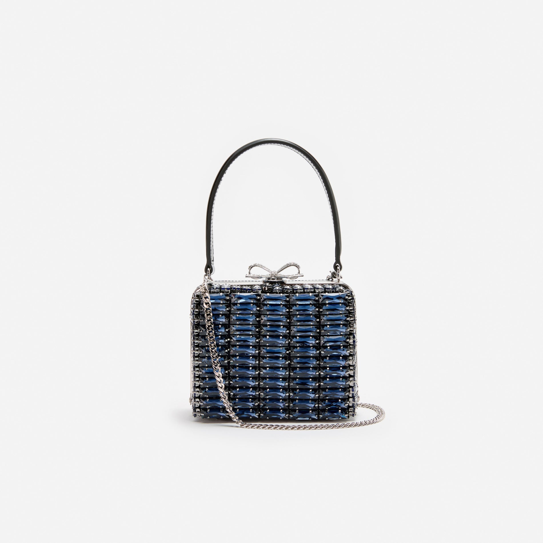 Navy Crystal Micro Bag