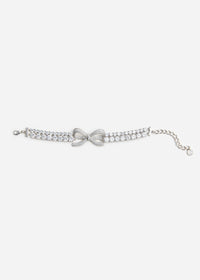 Crystal Bow Double Tennis Bracelet