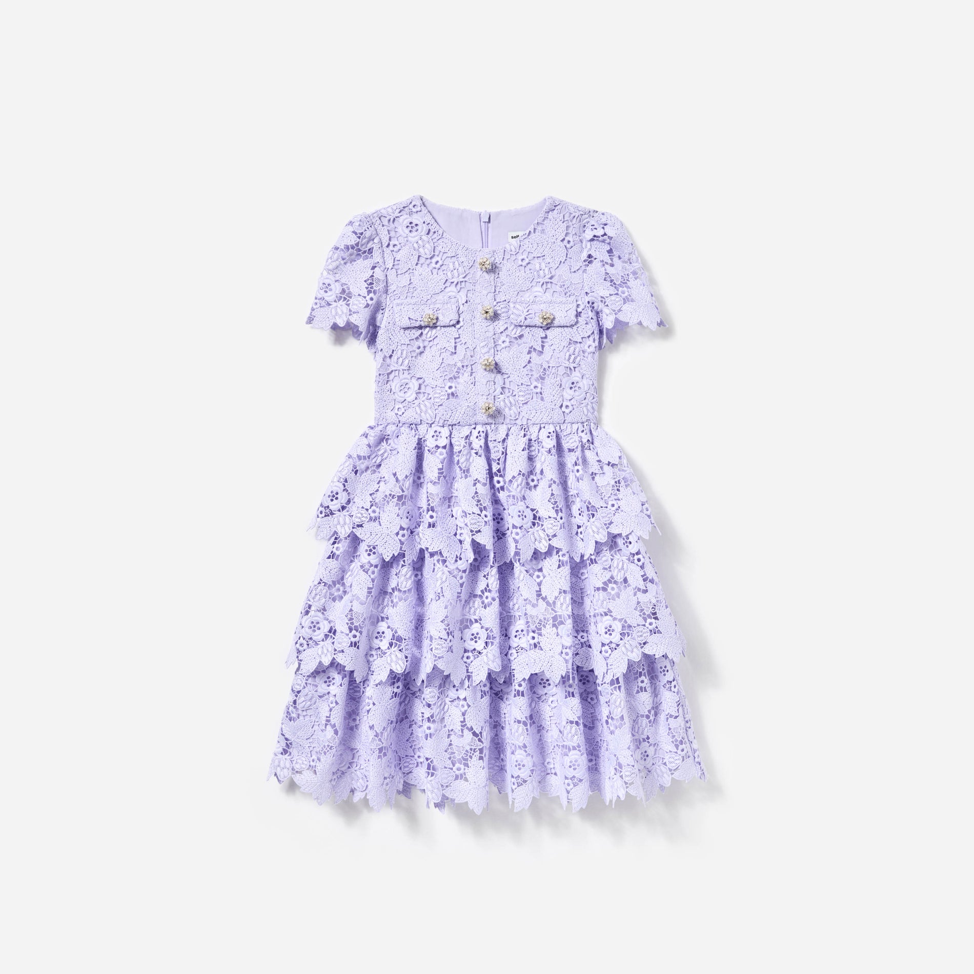 Lilac Butterfly Lace Dress