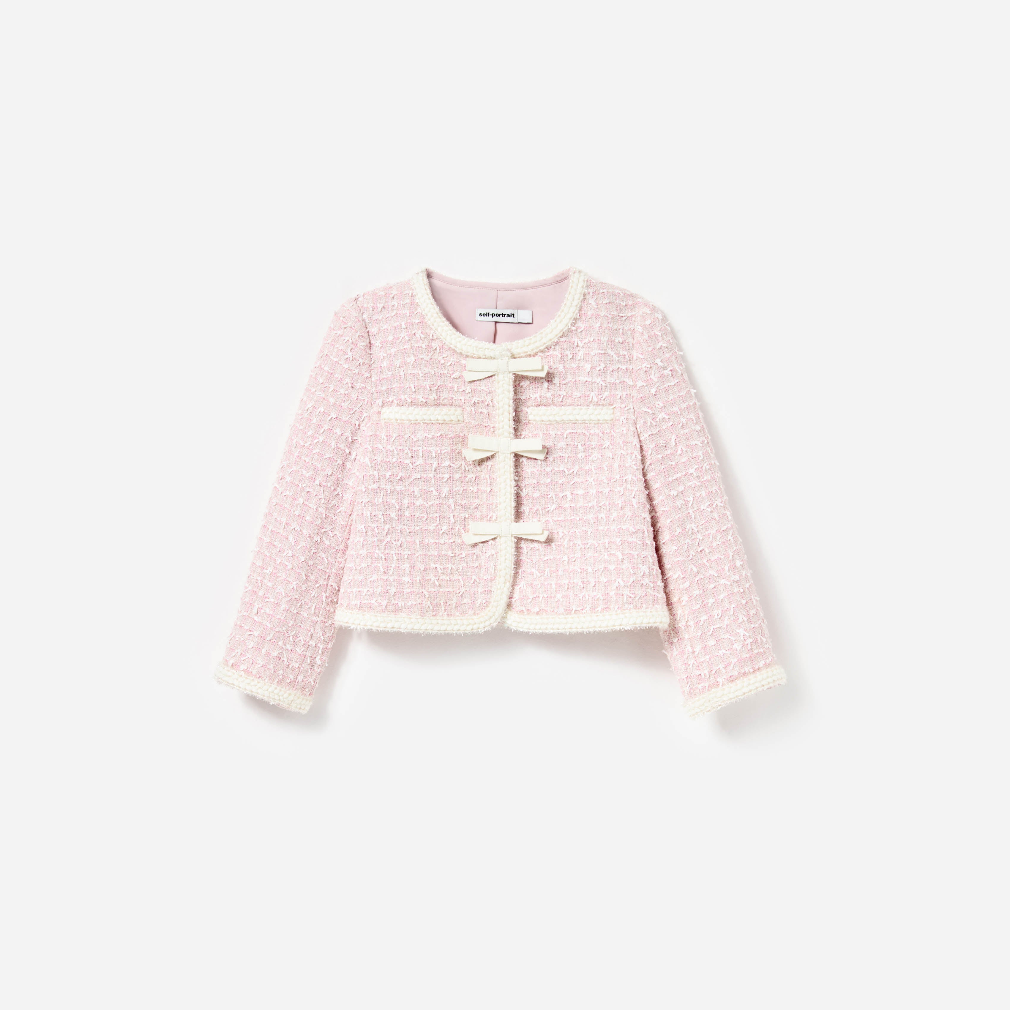 Pink Bow Boucle Jacket
