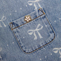 Light Blue Bow Denim Dress