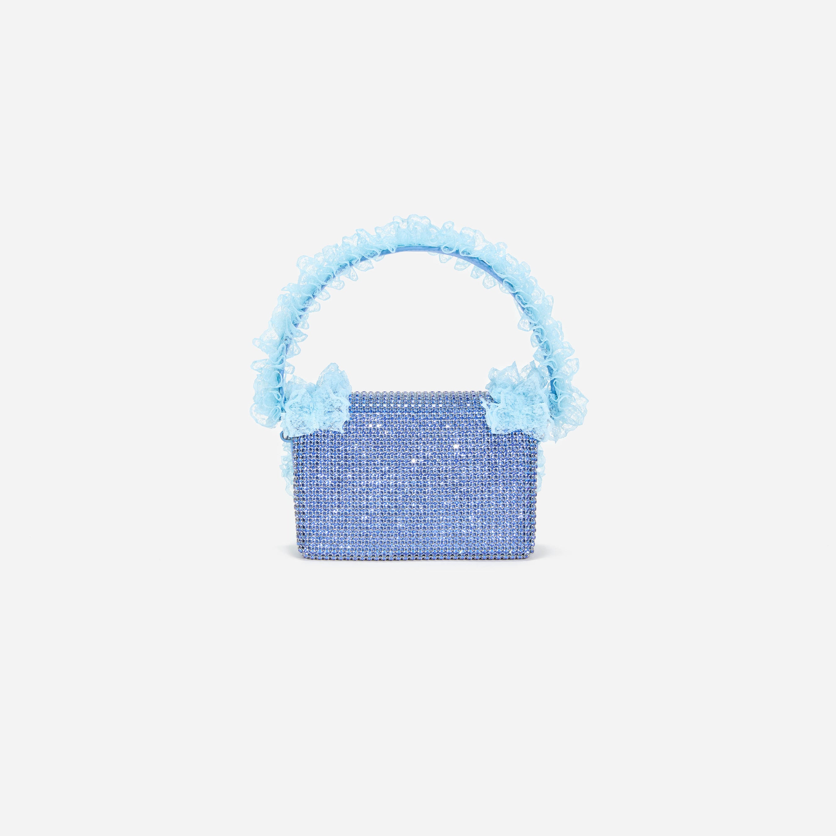 Blue Crystal Lace Detail Bag