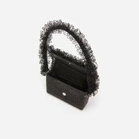 Black Crystal Lace Detail Bag