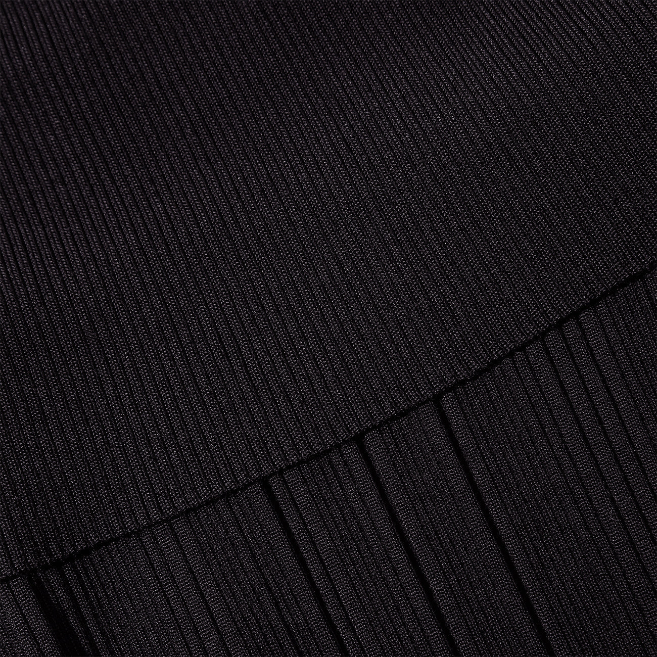 Black Ribbed Knit Maxi Dress