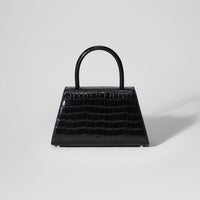 Black Croc Mini Bow Bag