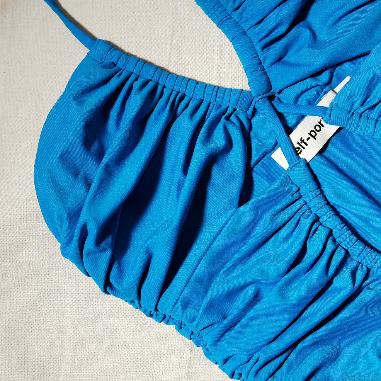 Blue Jersey Strappy Swimsuit