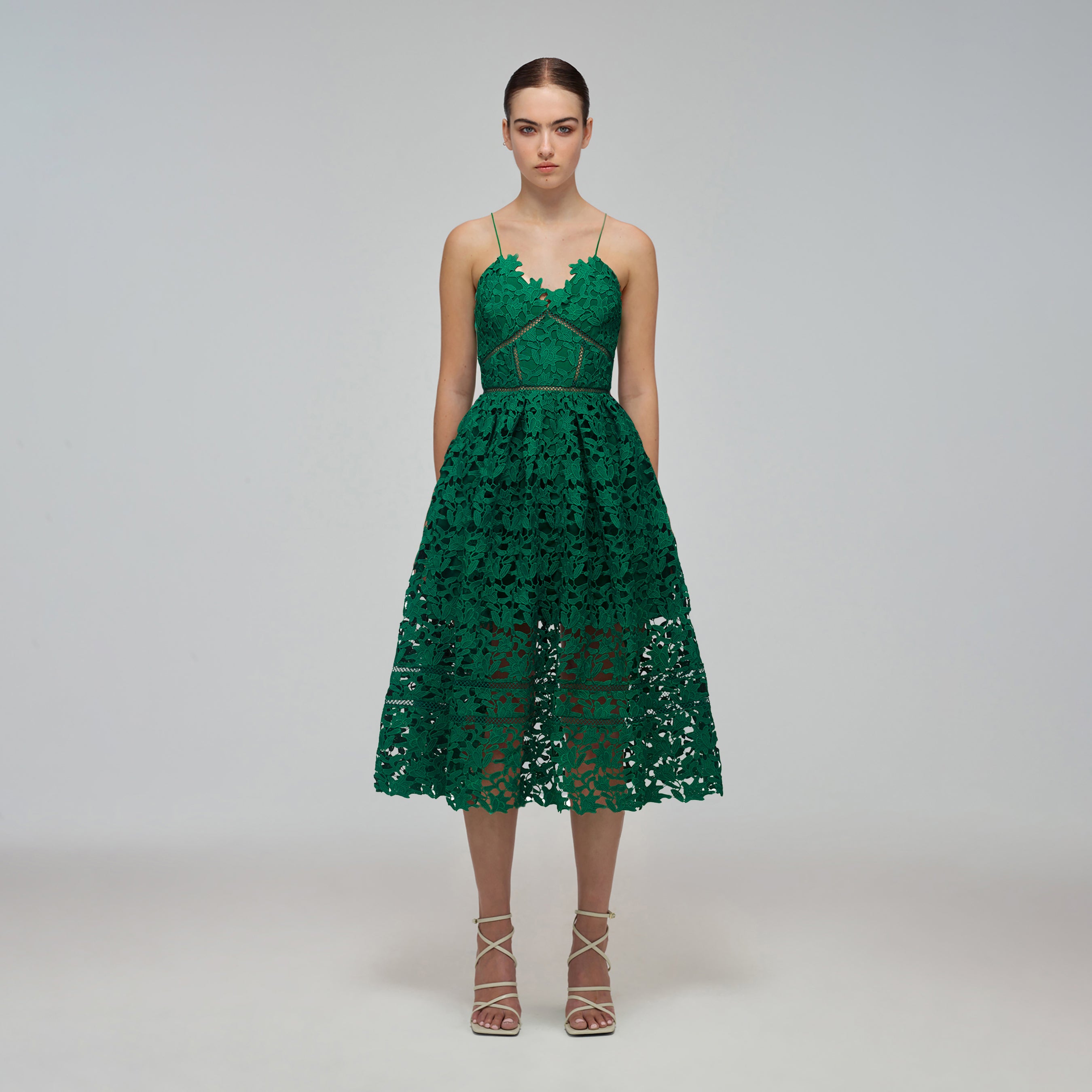 Green Azaelea Midi Dress