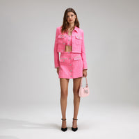 Pink Boucle Jacket