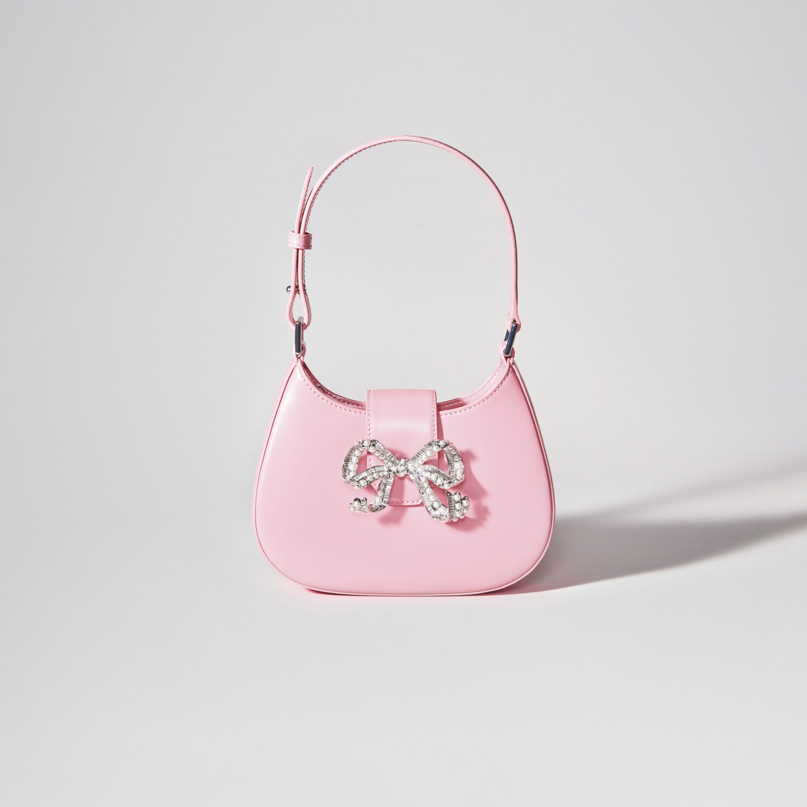 Pink Crescent Bow Mini Bag