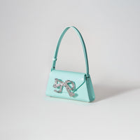 Aqua Bow Mini Shoulder Bag