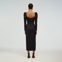 Long Sleeve Polka Dot Dress